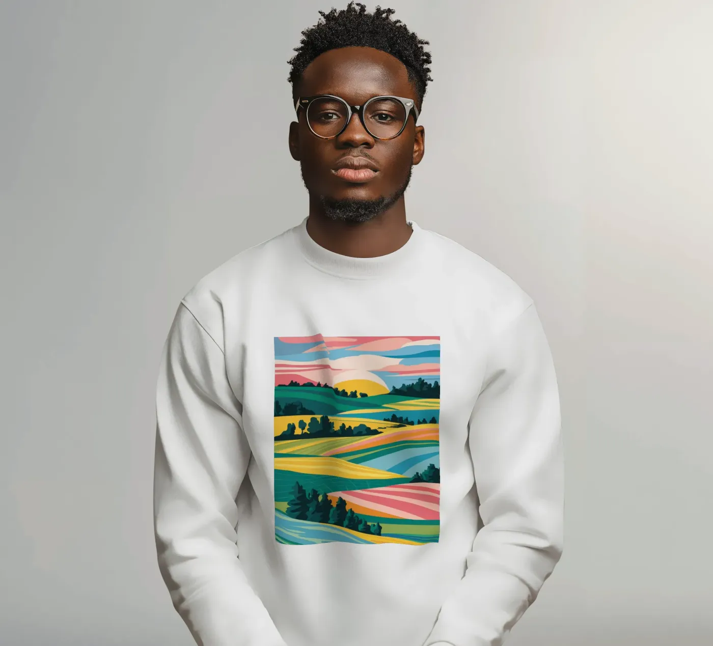 Patchwork Valle Verdeggiante felpa da Prism Ritual