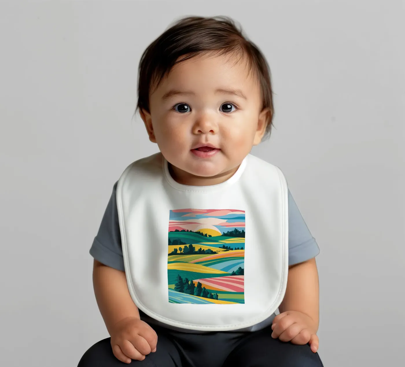 Patchwork Valle Verdeggiante bavaglino da Prism Ritual