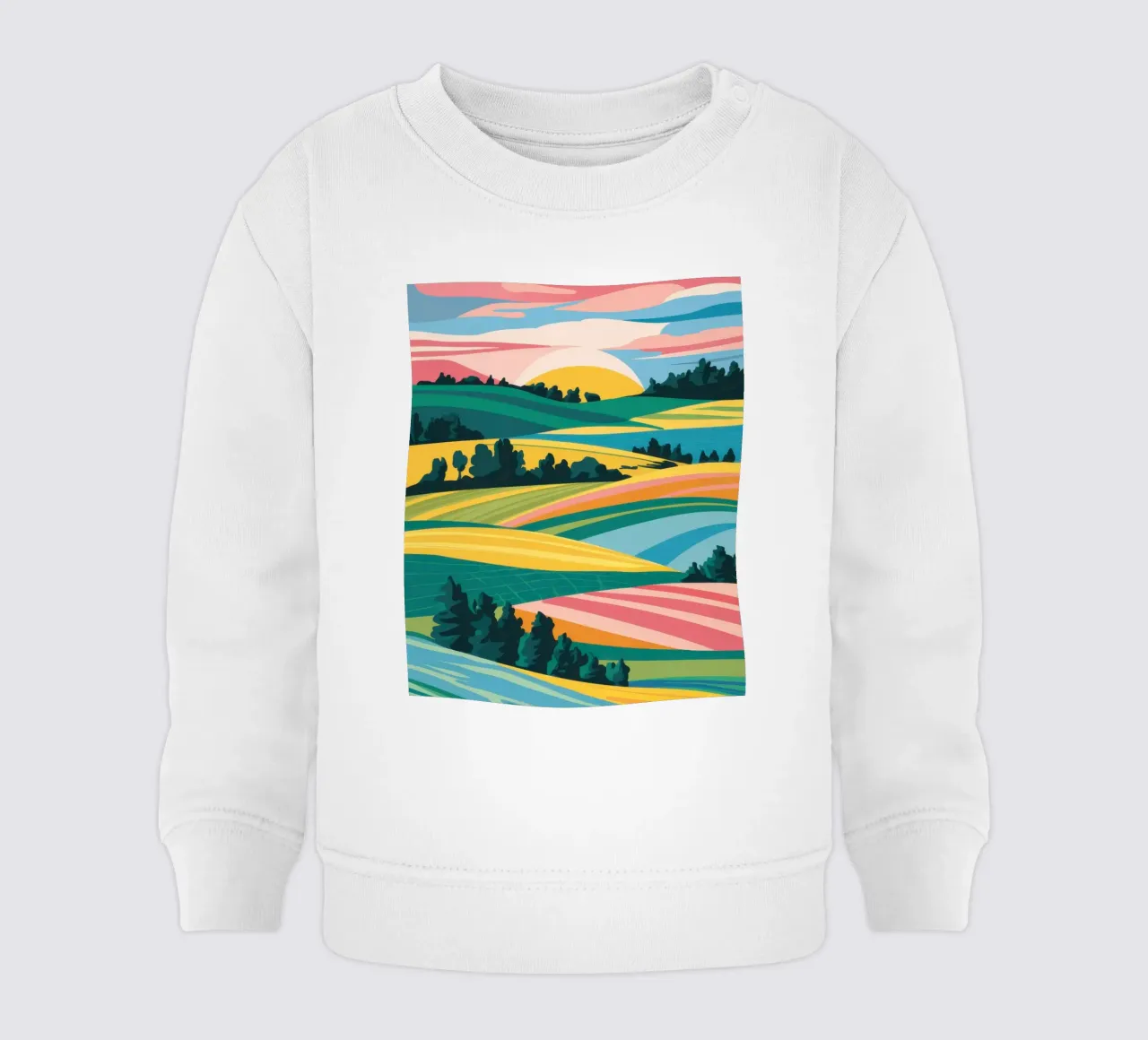 Patchwork Valle Verdeggiante felpa neonato da Prism Ritual