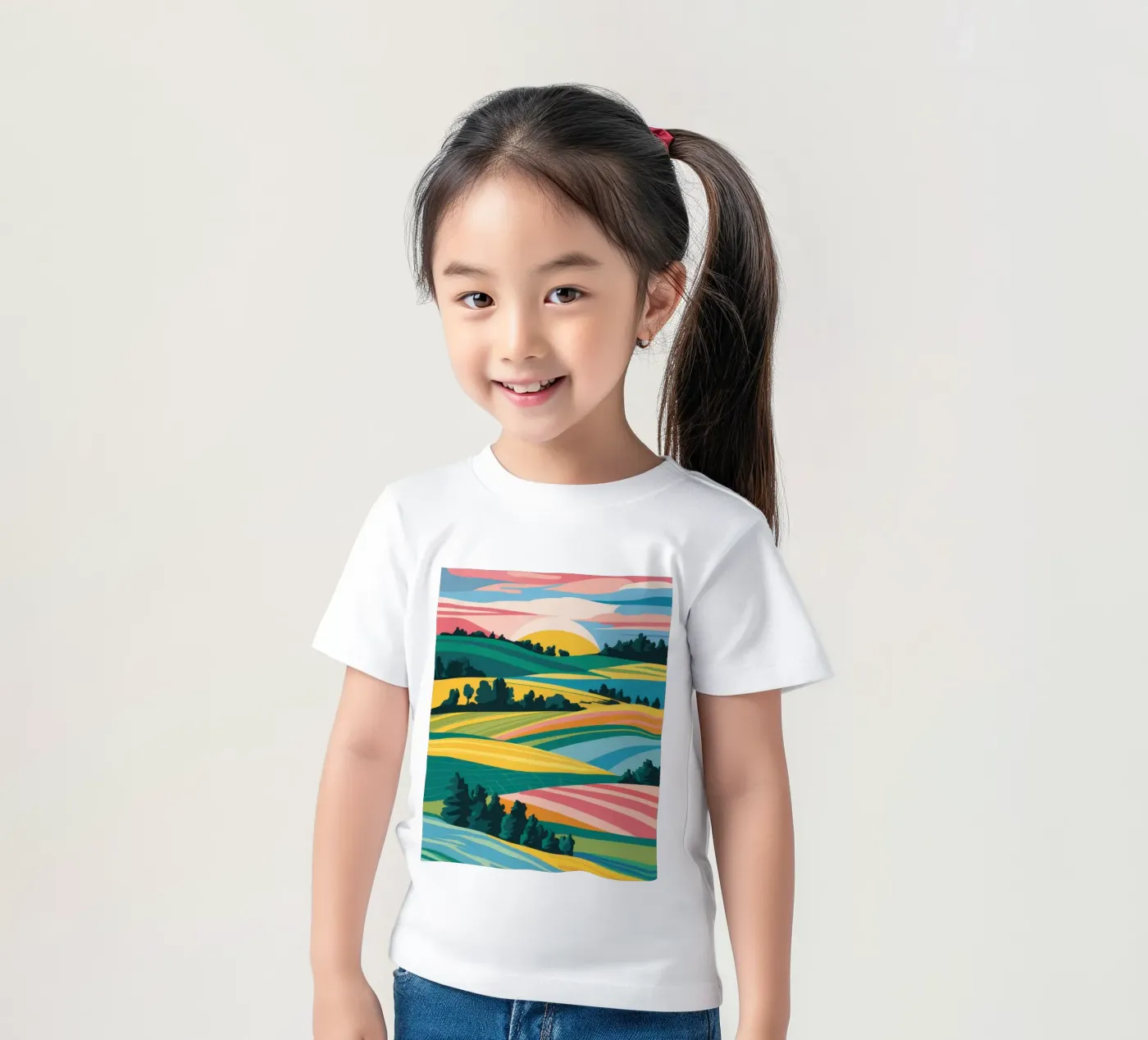 Patchwork Valle Verdeggiante t-shirt bambini da Prism Ritual