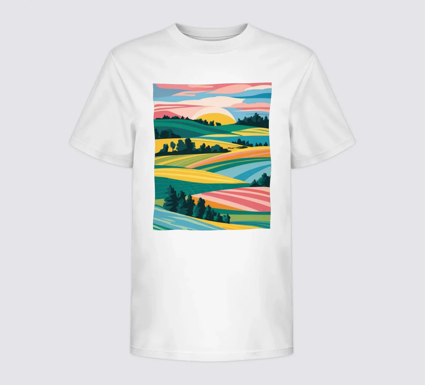 Patchwork Valle Verdeggiante t-shirt bambini da Prism Ritual