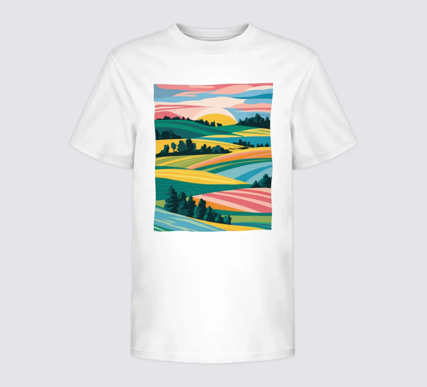 Patchwork Valle Verdeggiante t-shirt bambini da Prism Ritual