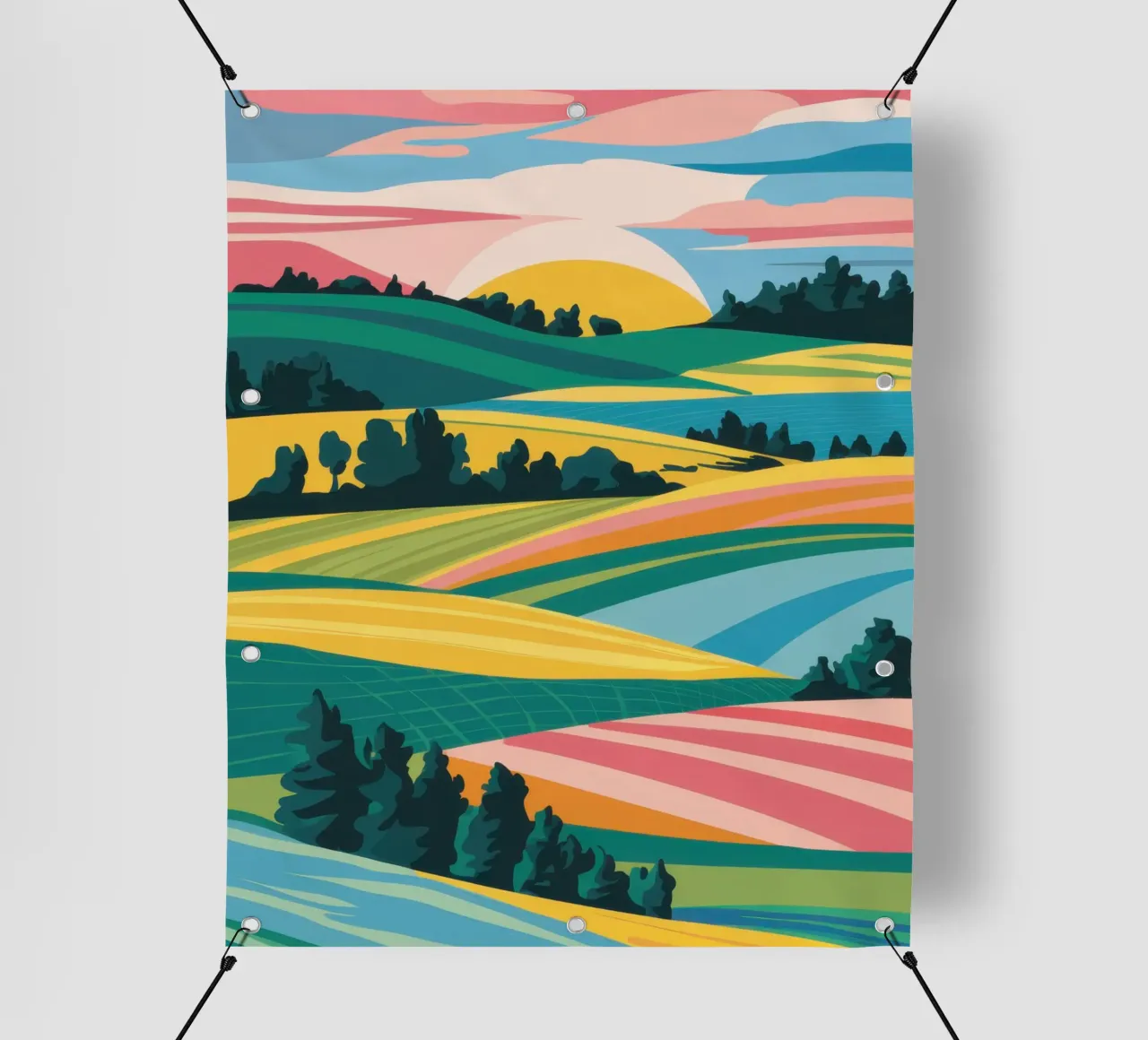 Patchwork Valle Verdeggiante telo in pvc da Prism Ritual