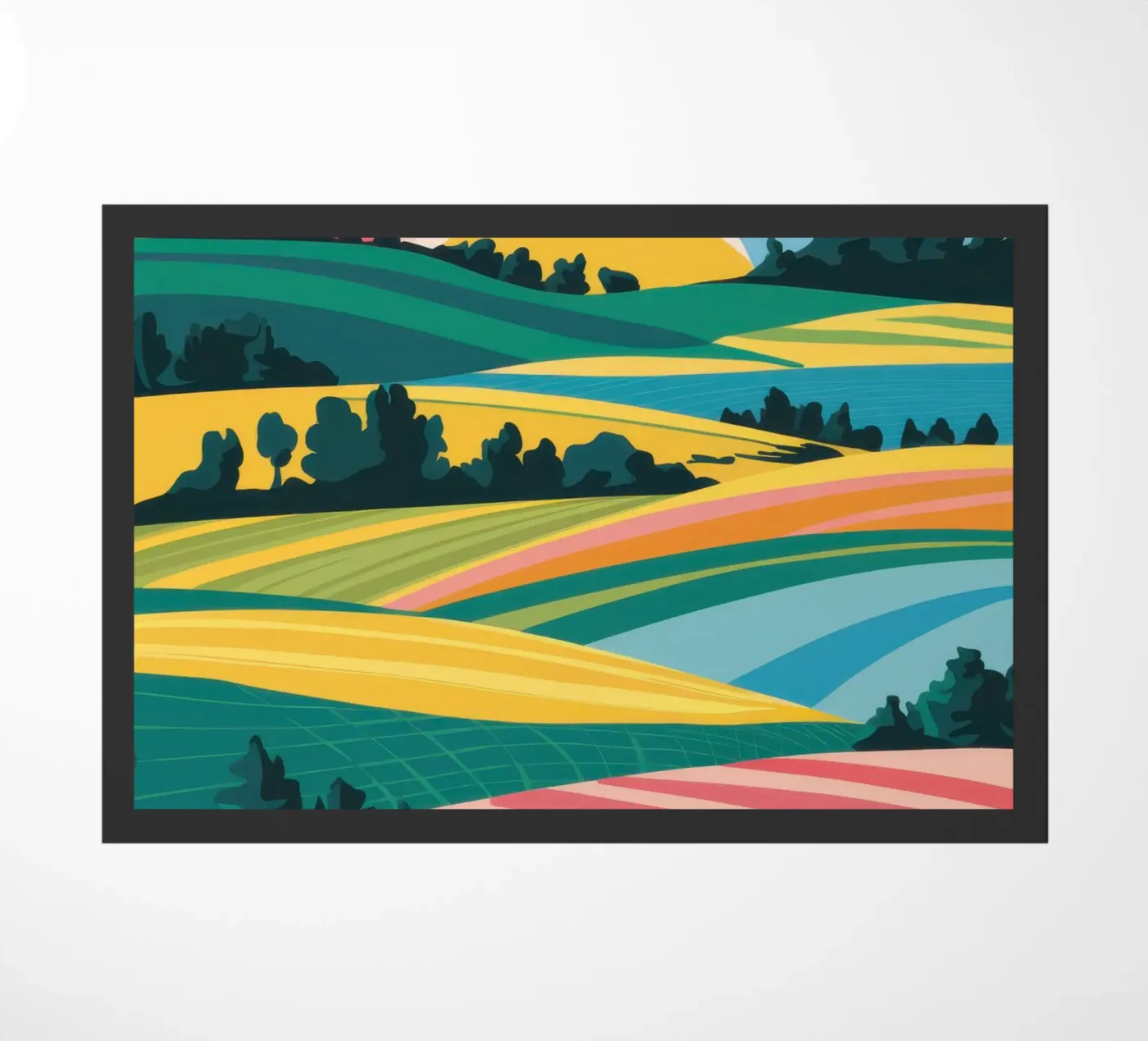 Patchwork Verdant Valley doormat by Prism Ritual