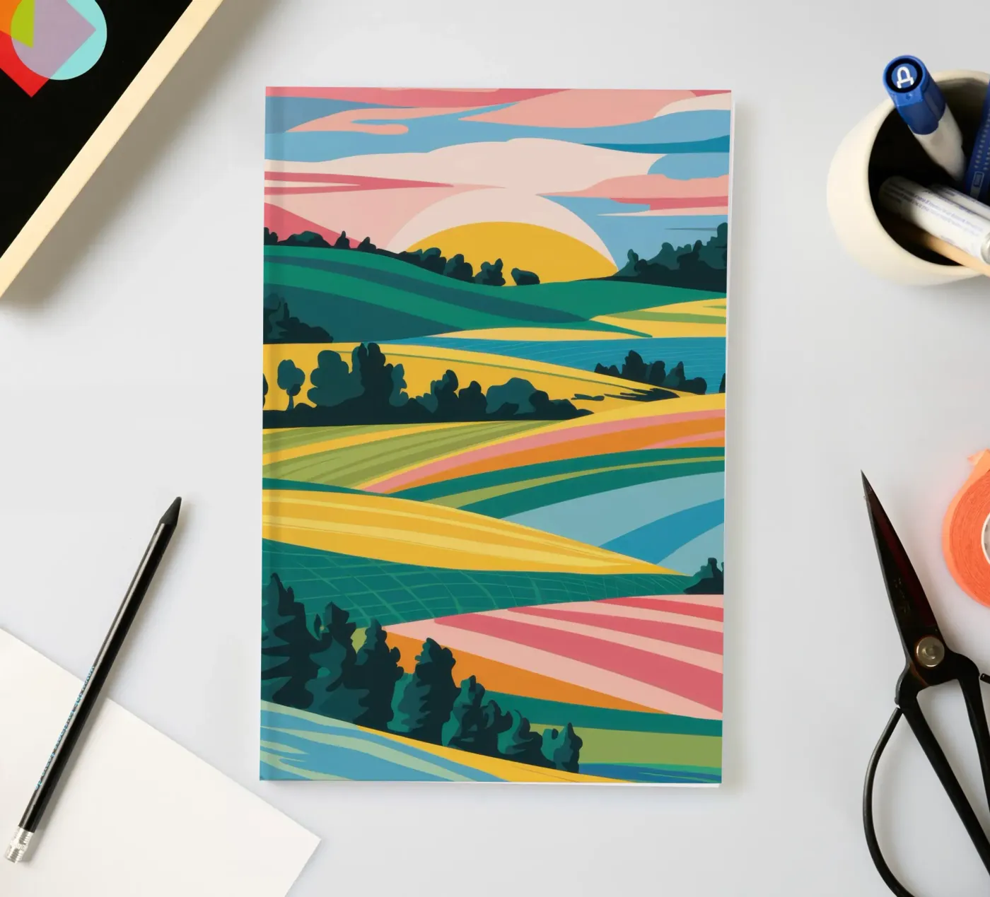 Patchwork Verdant Valley notebook by Prism Ritual