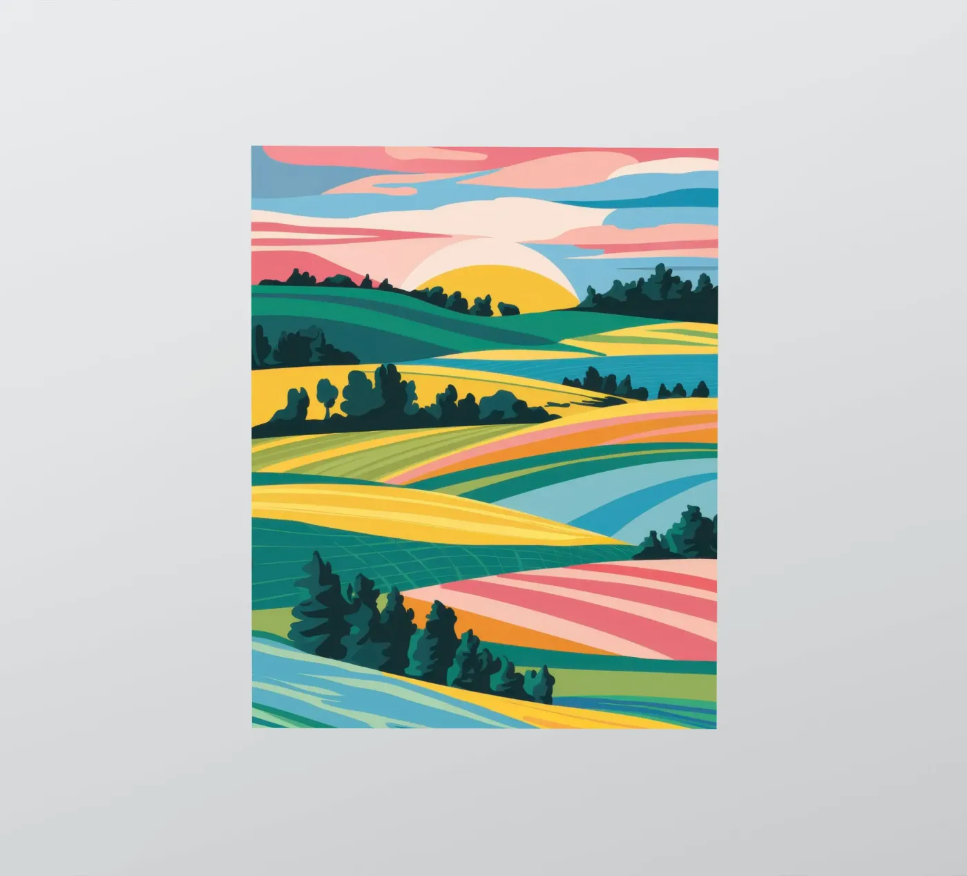 Patchwork Verdant Vallei sticker van Prism Ritual