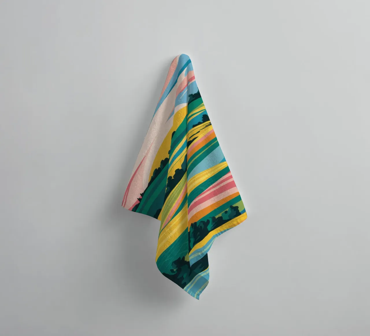 Patchwork Valle Verdeggiante asciugamano da bagno da Prism Ritual