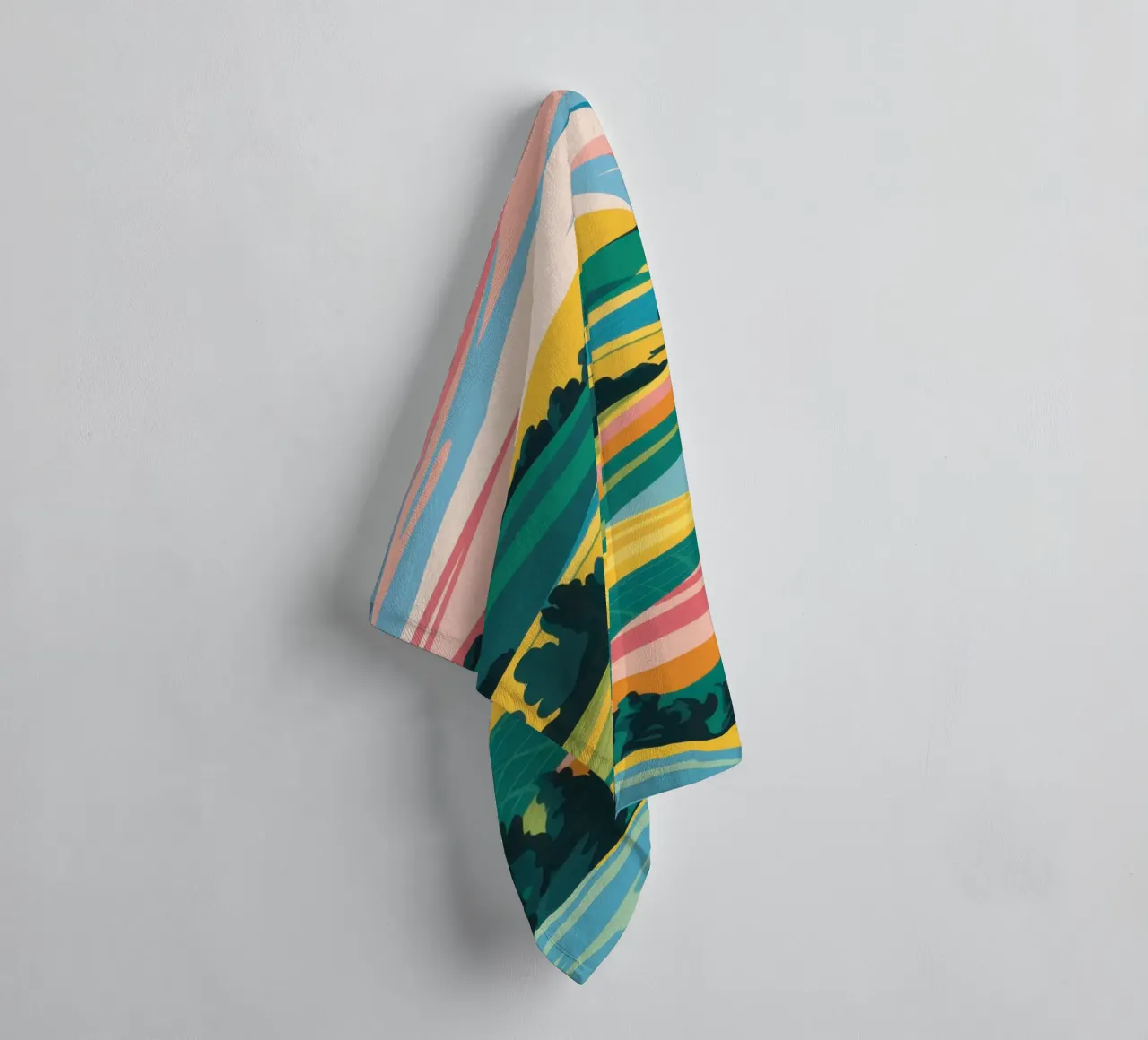 Patchwork Valle Verdeggiante asciugamano da bagno da Prism Ritual