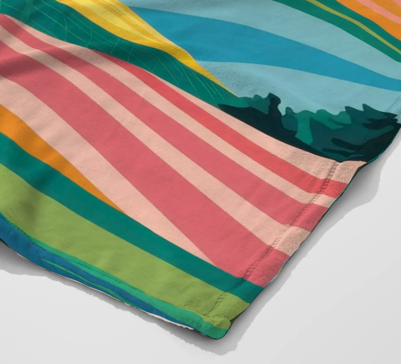 Patchwork Verdant Valley Fleecedecke von Prism Ritual