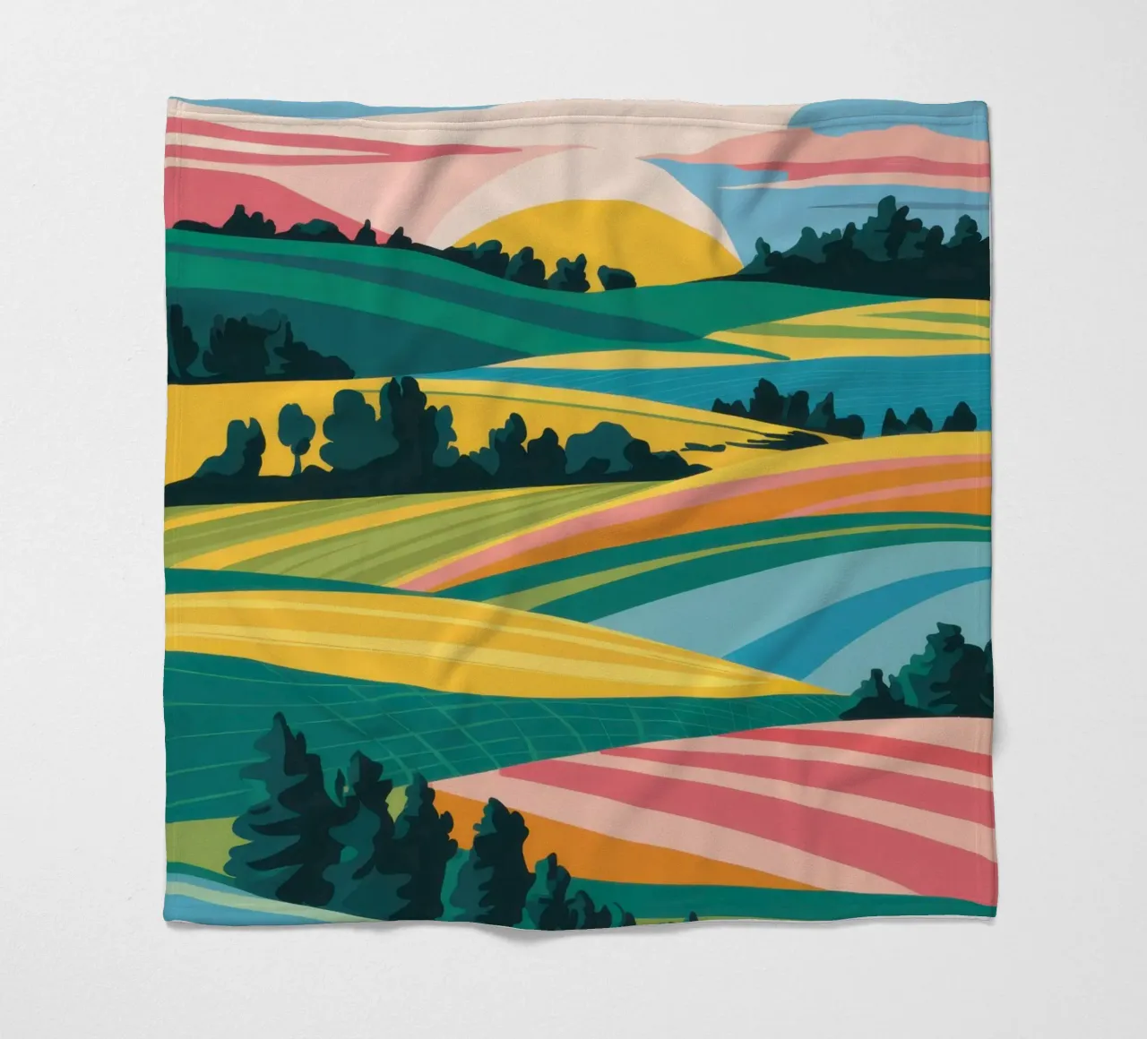 Patchwork Verdant Valley Fleecedecke von Prism Ritual