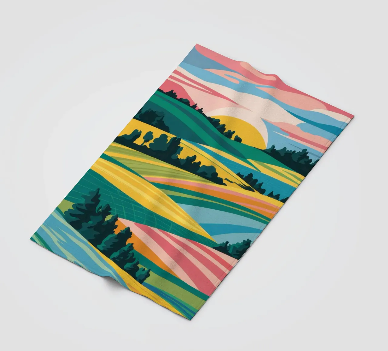 Patchwork Verdant Valley Fleecedecke von Prism Ritual