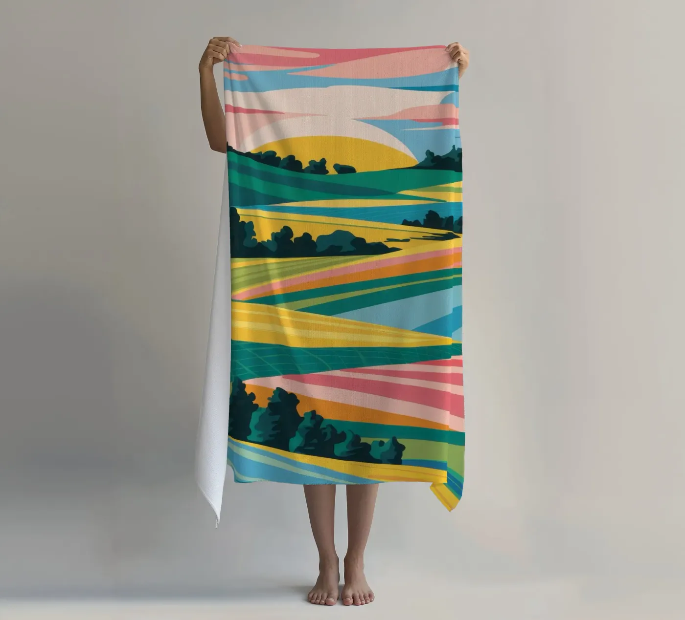 Patchwork Verdant Vallei strandhanddoek van Prism Ritual