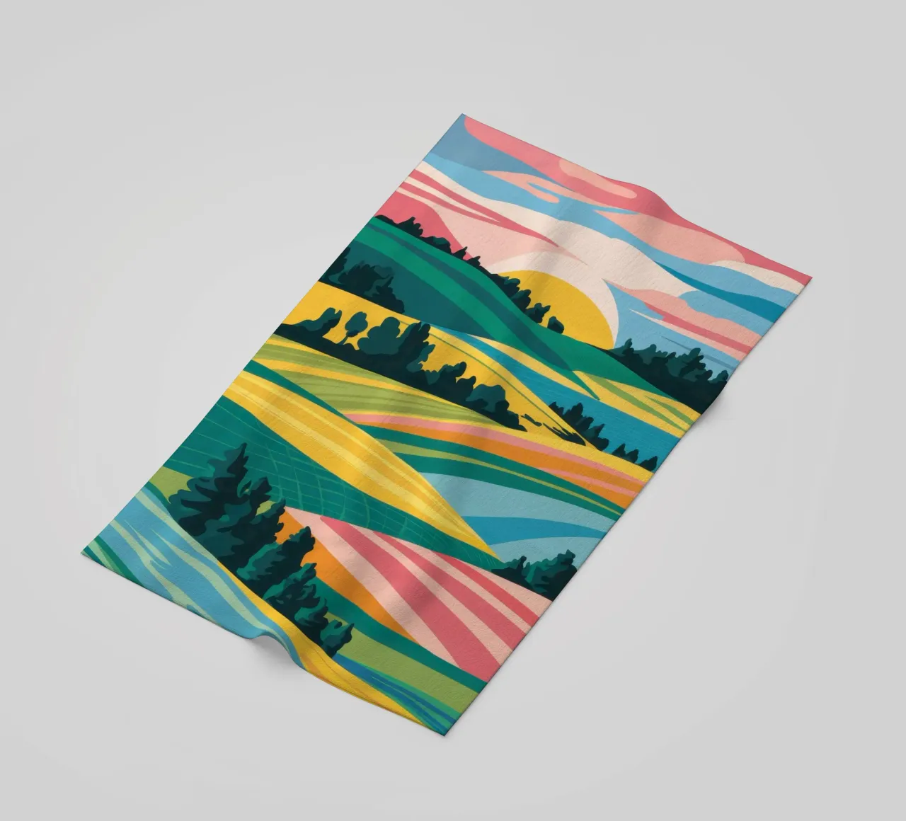 Patchwork Valle Verdeggiante telo mare da Prism Ritual