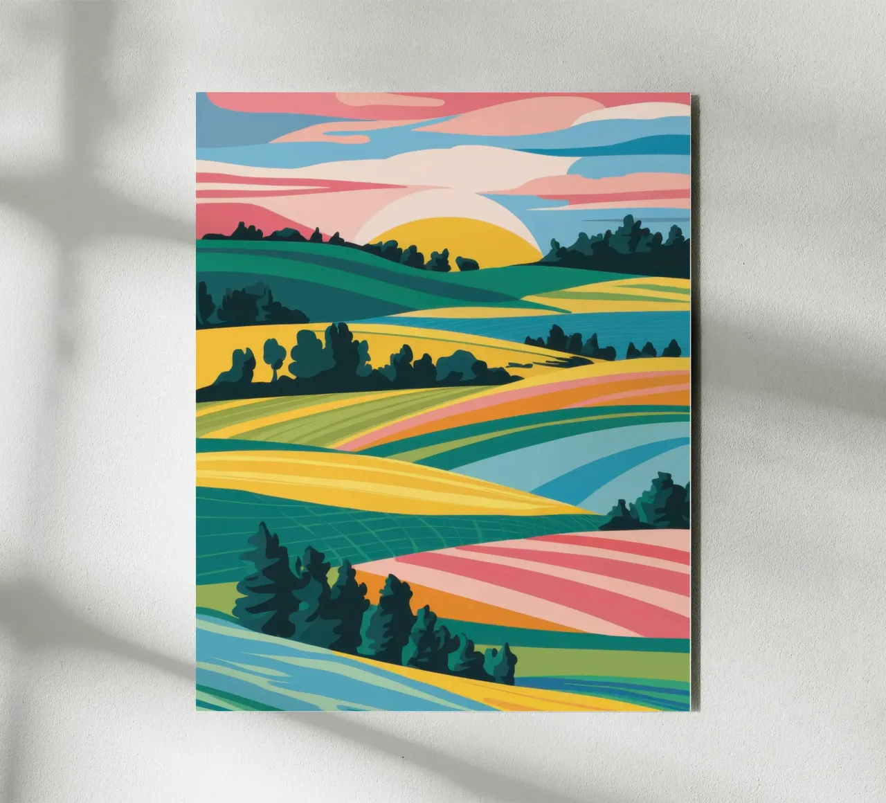 Patchwork Valle Verdeggiante pannello forex da Prism Ritual