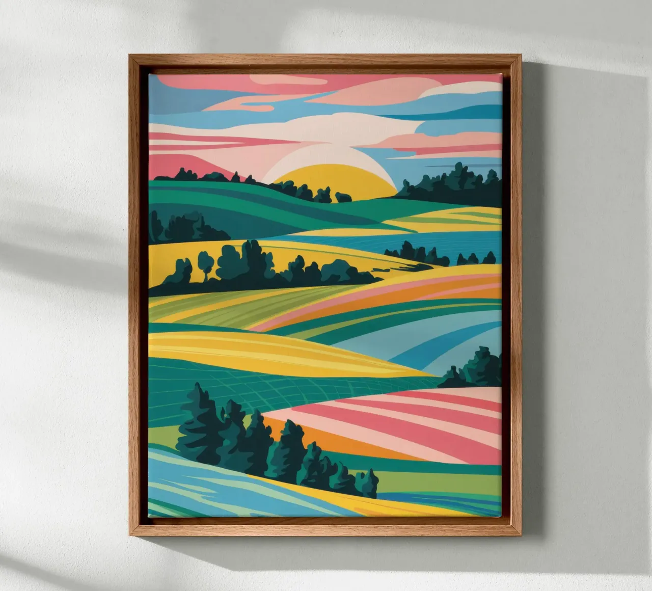 Patchwork Verdant Valley canvas by Prism Ritual