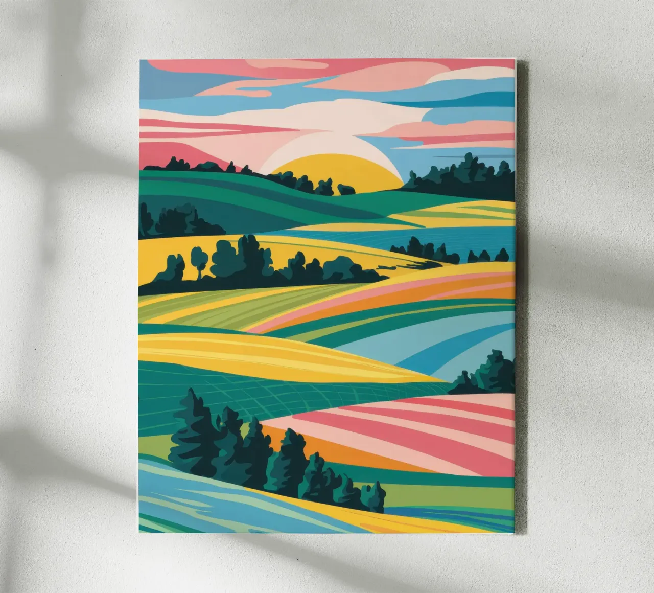 Patchwork Verdant Valley canvas by Prism Ritual