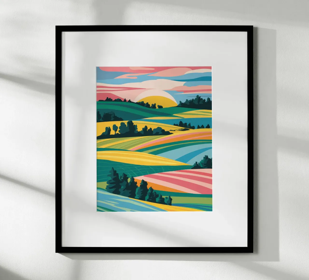 Patchwork Valle Verdeggiante poster da Prism Ritual