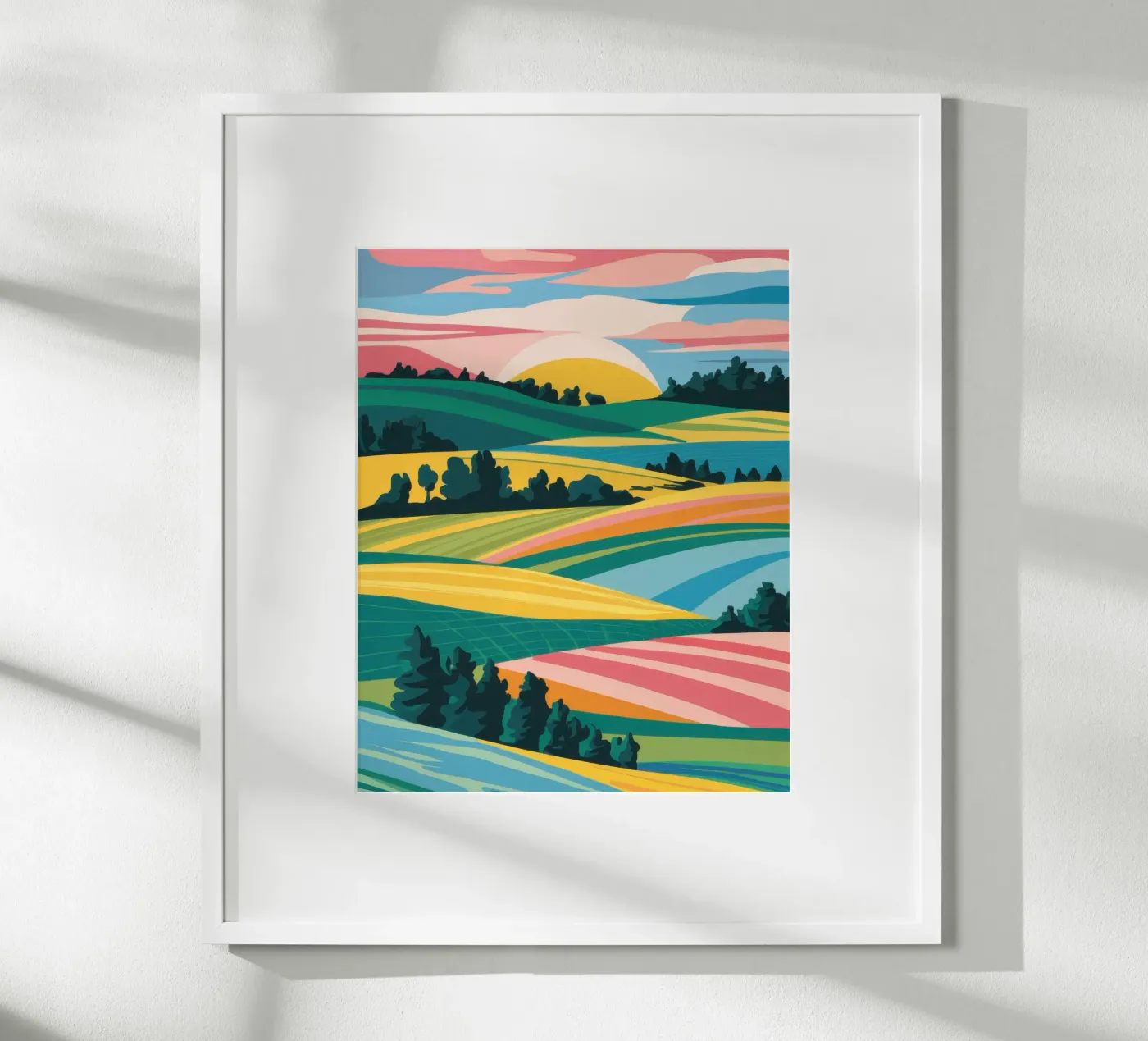 Patchwork Vallée verdoyante poster de Prism Ritual