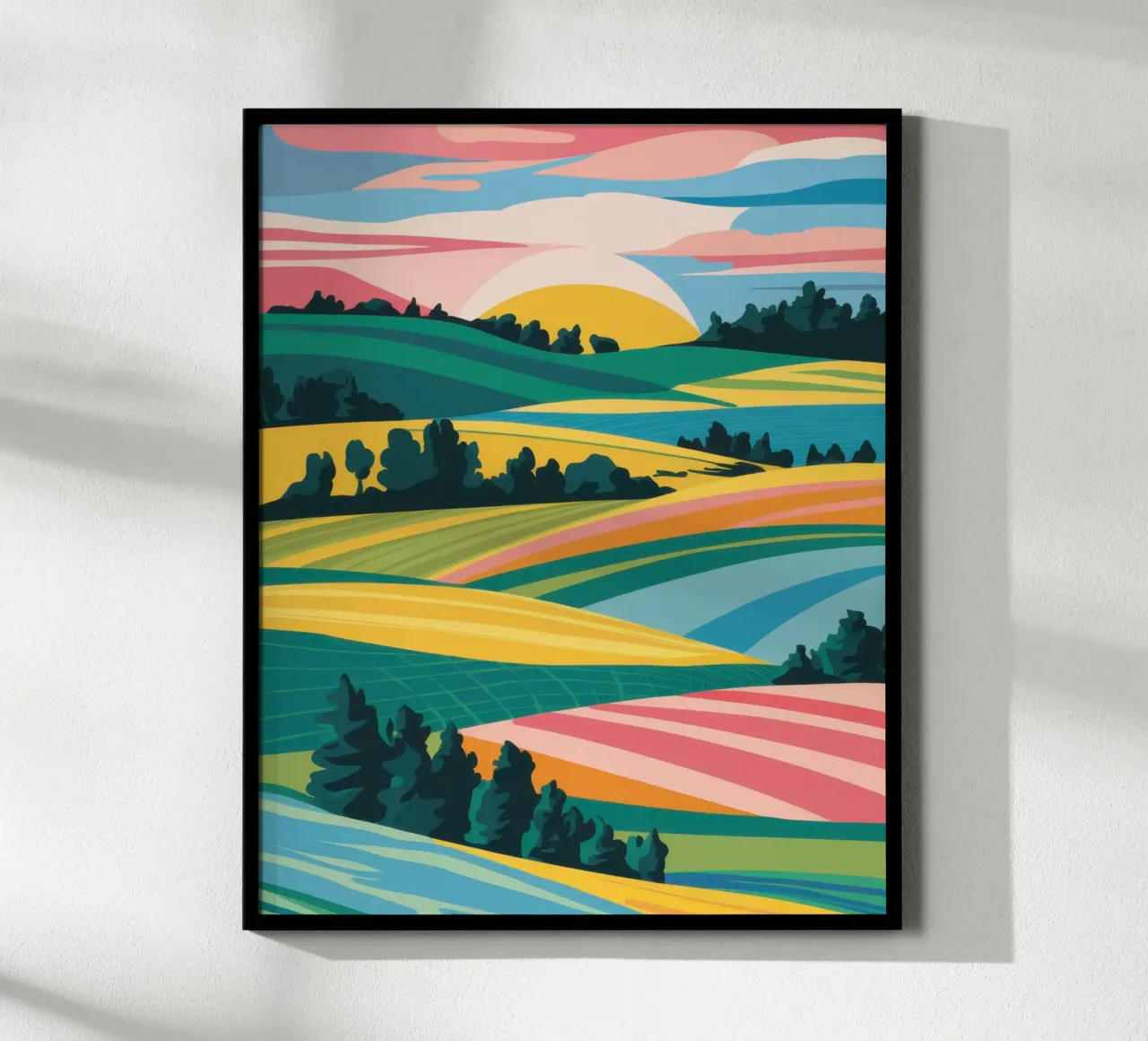 Patchwork Valle Verdeggiante poster da Prism Ritual