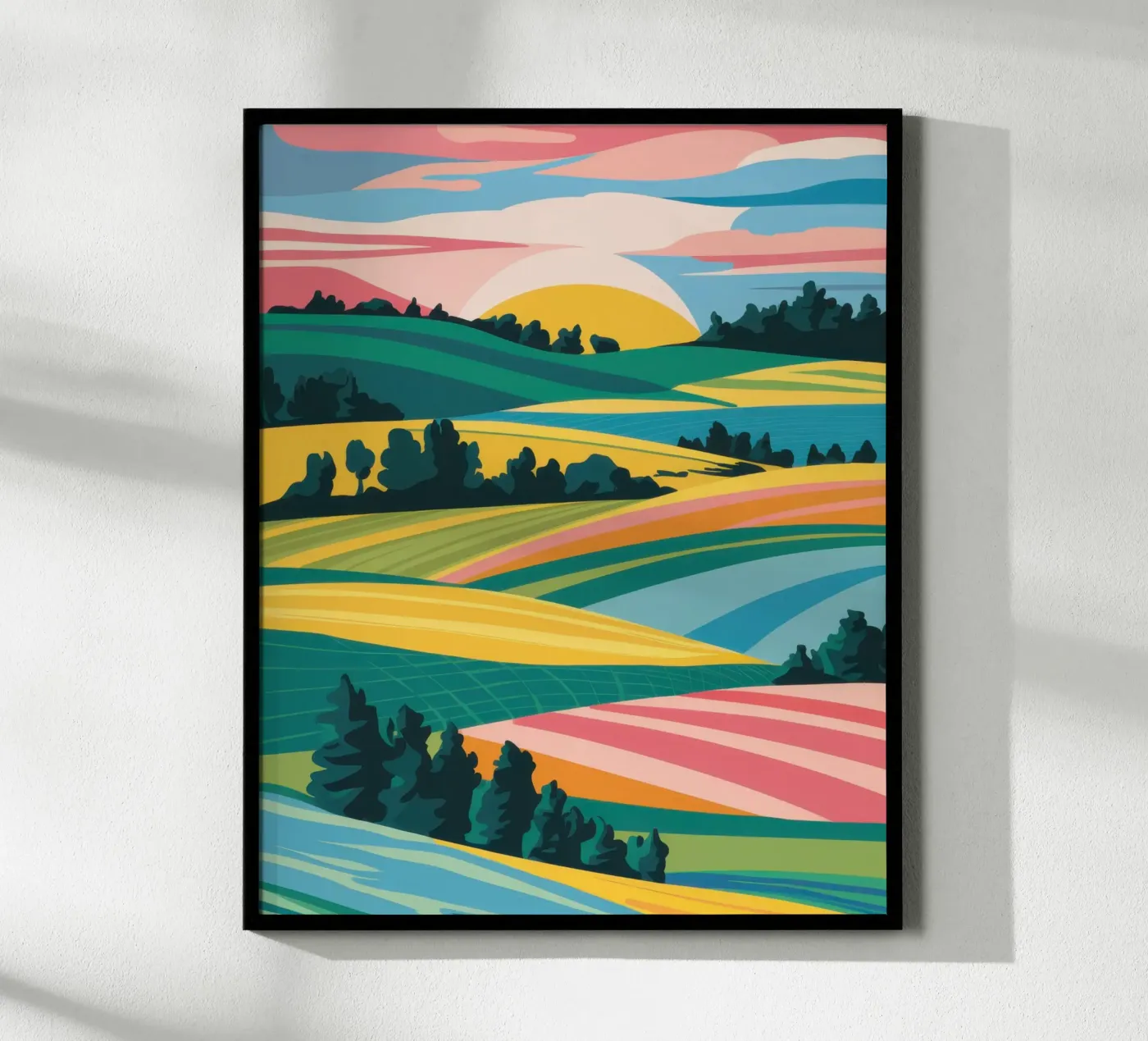 Patchwork Vallée verdoyante poster de Prism Ritual