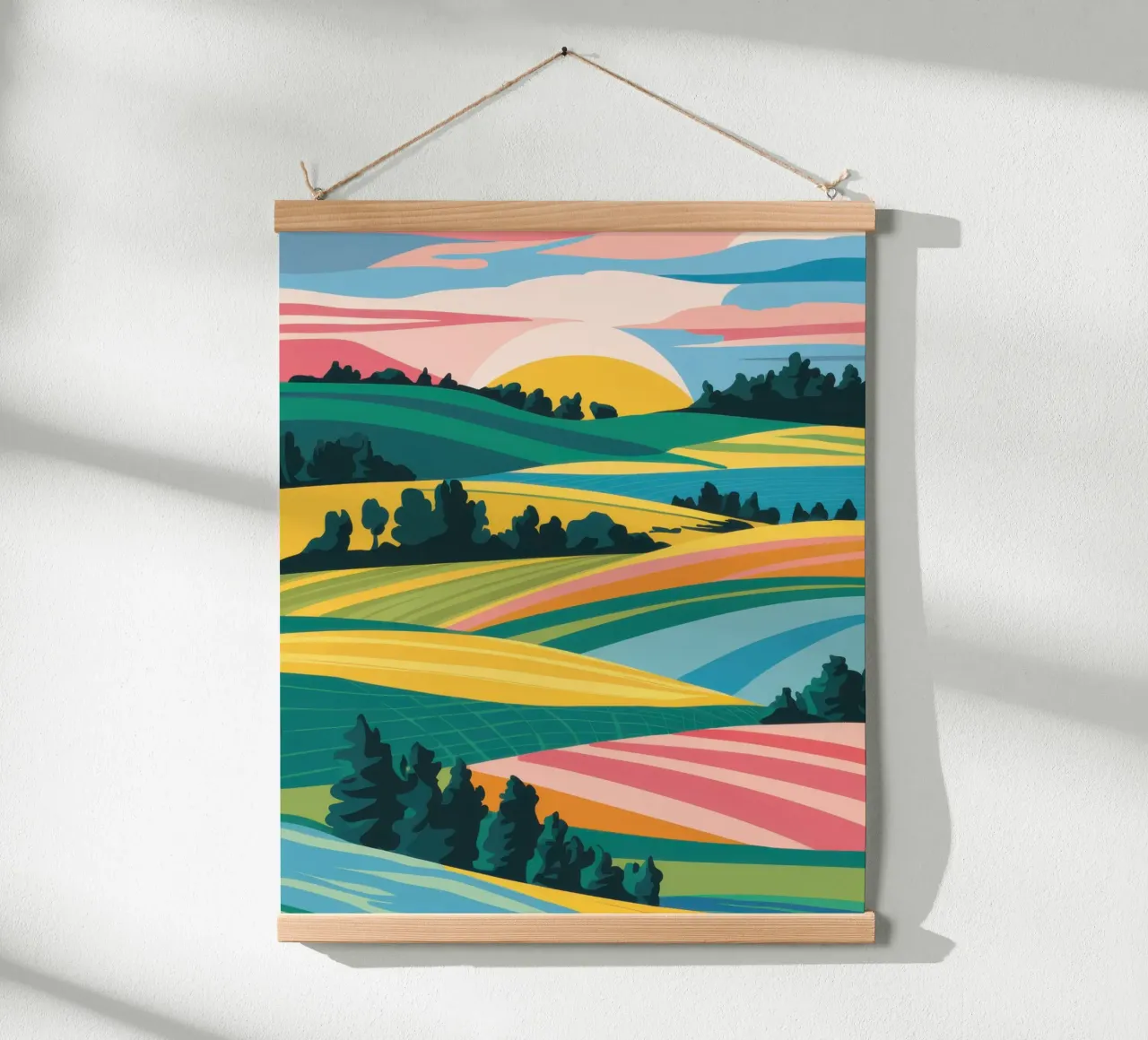 Patchwork Valle Verdeggiante poster da Prism Ritual