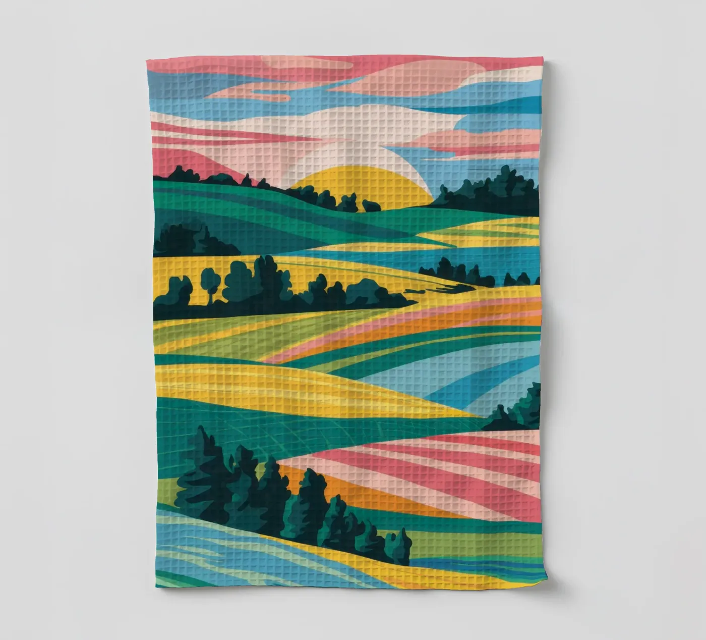 Patchwork Verdant Valley Geschirrtuch von Prism Ritual