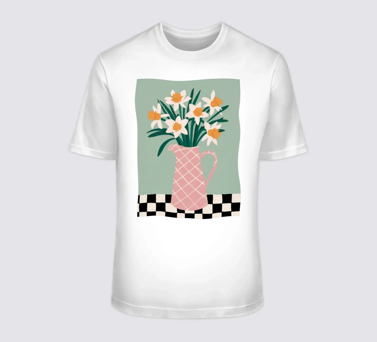 Immobile floreale a scacchi t-shirt da Veil Maya