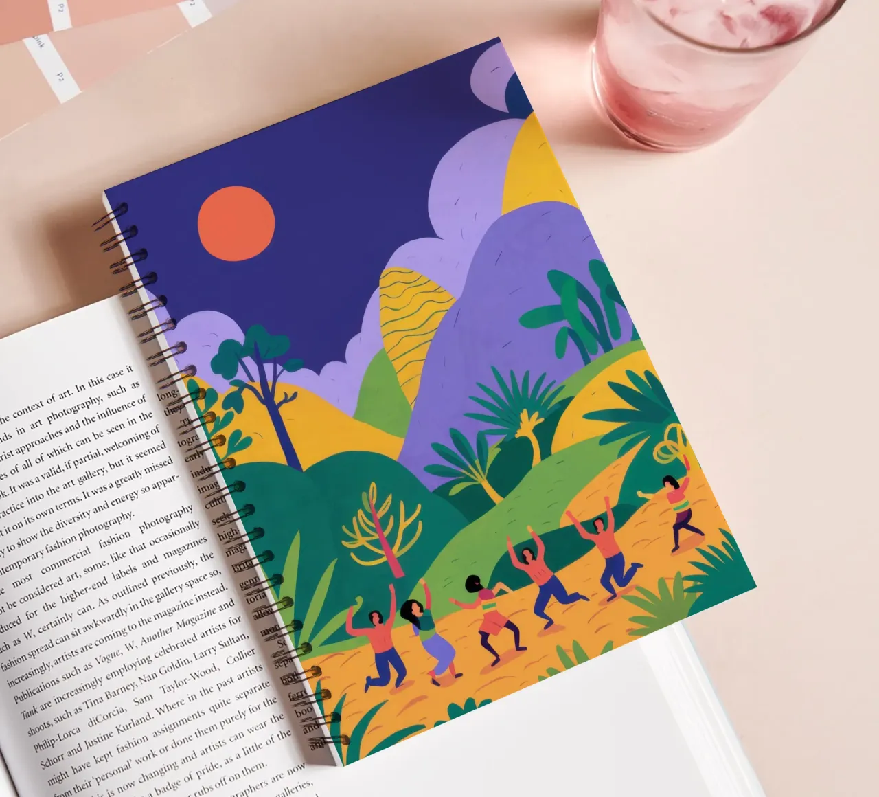Moonlight Rhythmic Dance spiral notebook by Prism Ritual