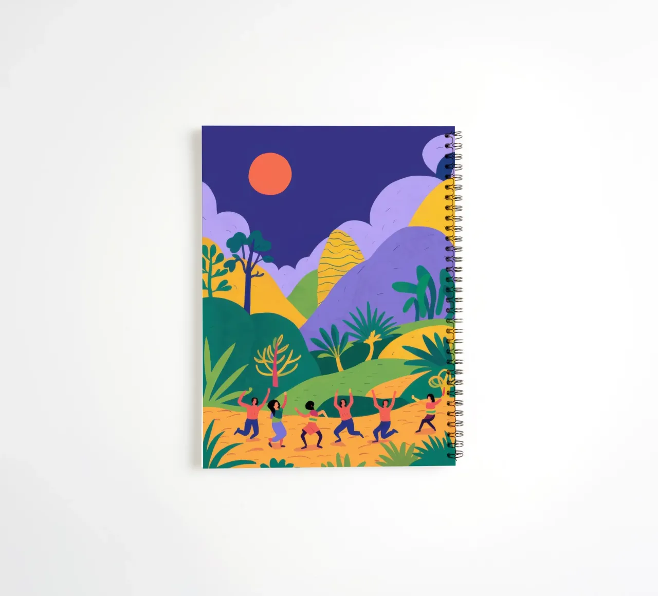 Moonlight Rhythmic Dance spiral notebook by Prism Ritual