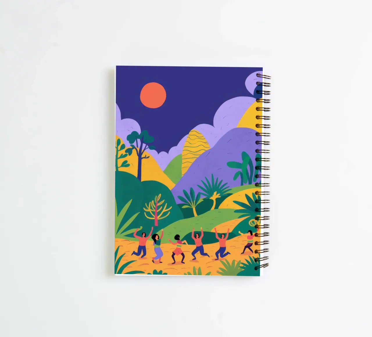 Moonlight Rhythmic Dance spiral notebook by Prism Ritual