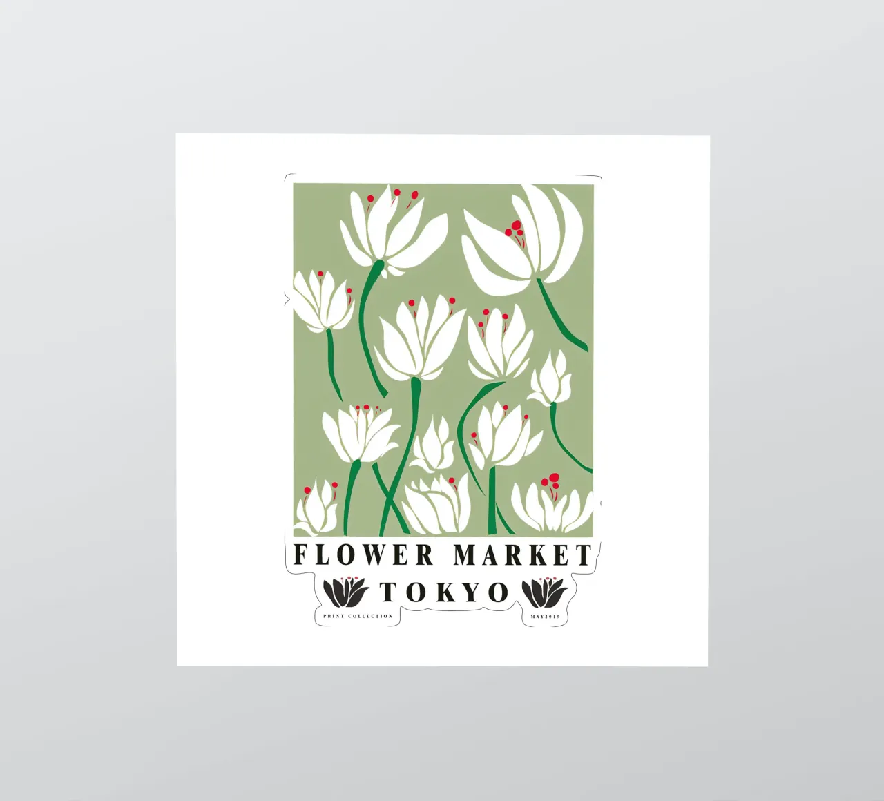 Mercato dei fiori di Tokyo adesivo da TekleDawit