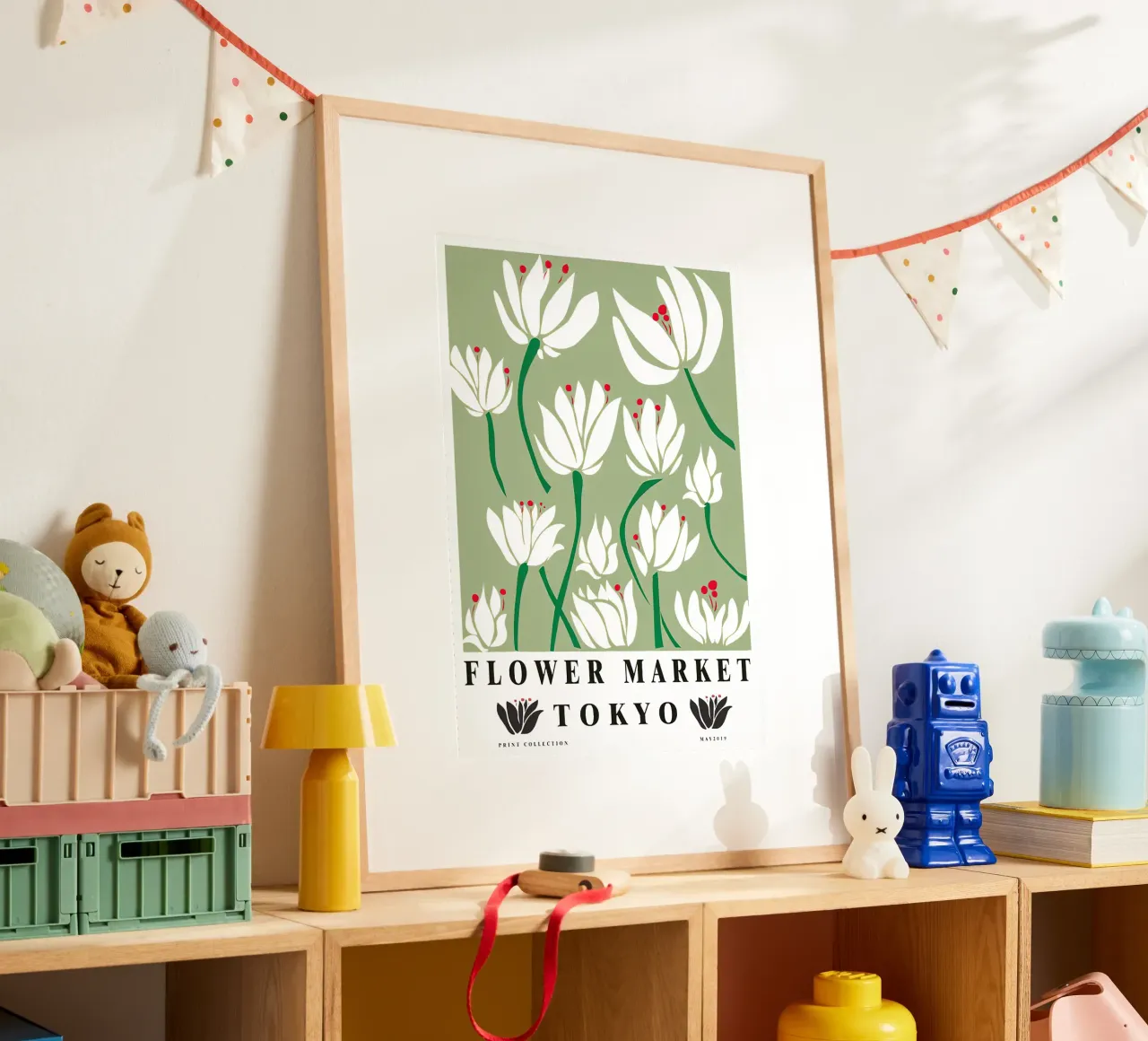 Mercado de flores de Tokio poster de TekleDawit