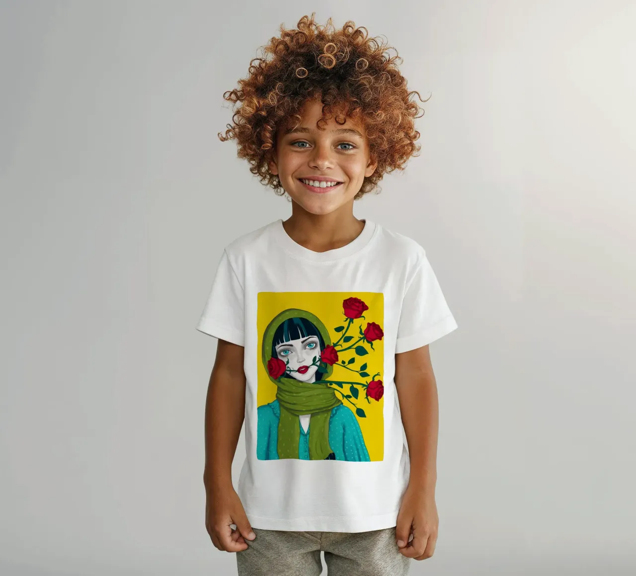 Parlare in rose t-shirt bambini da Flock Reverie