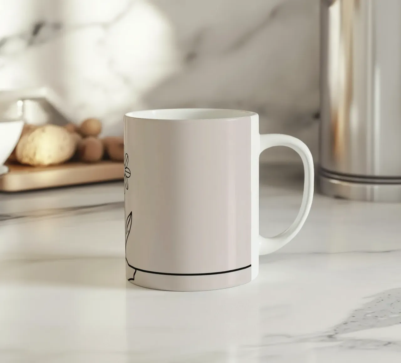 La fleur qui pousse à partir d'une fissure dans la surface symbolise la résilience mug en céramique de DesignDoodle