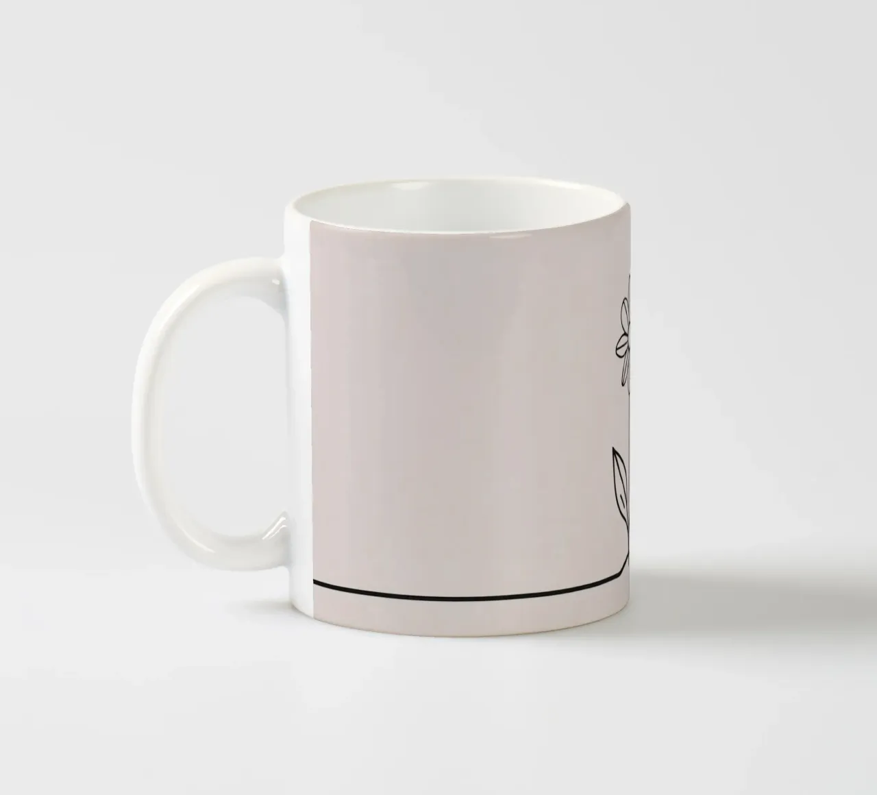 La fleur qui pousse à partir d'une fissure dans la surface symbolise la résilience mug en céramique de DesignDoodle