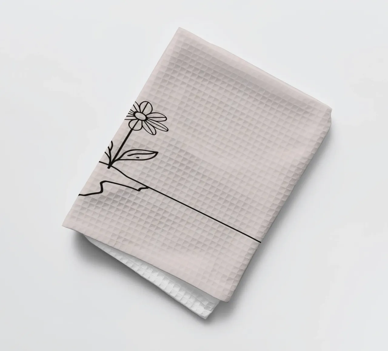 La fleur qui pousse à partir d'une fissure dans la surface symbolise la résilience torchon de DesignDoodle