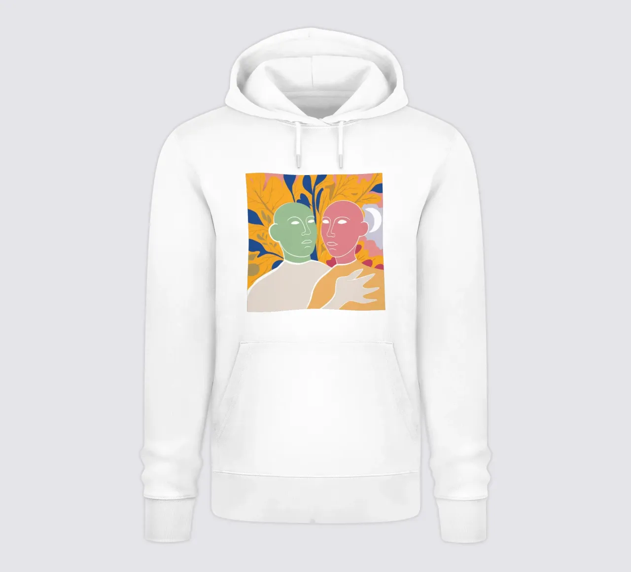 Vibrant Abstract Embrace hoodie by Veil Maya