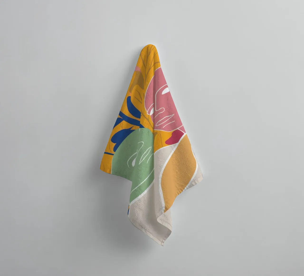Levendige abstracte omhelzing badhanddoek van Veil Maya
