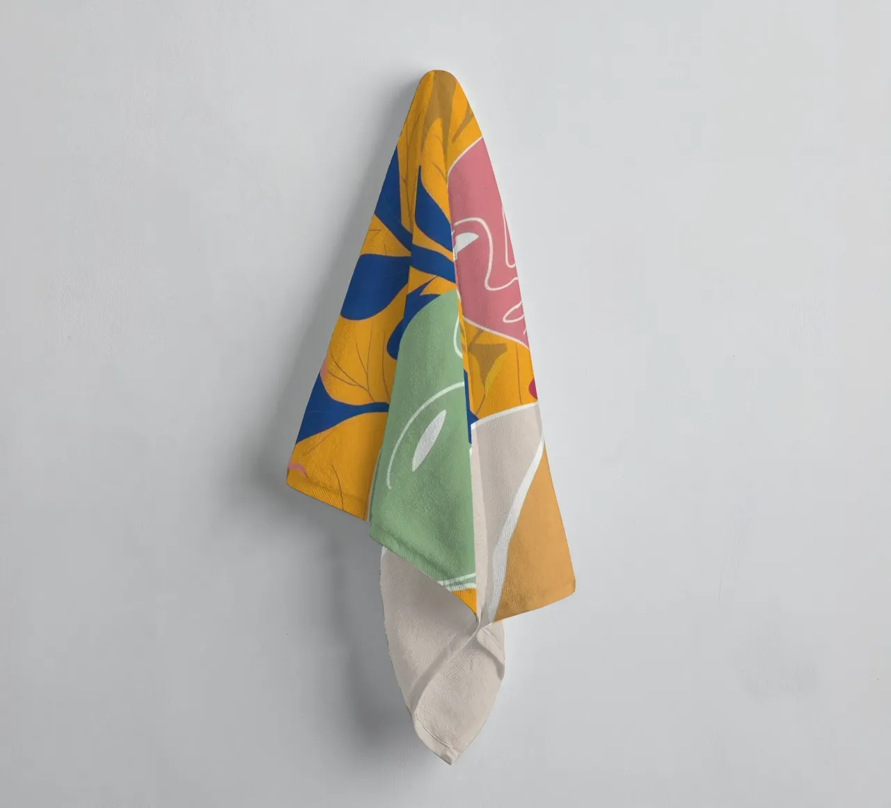 Levendige abstracte omhelzing badhanddoek van Veil Maya