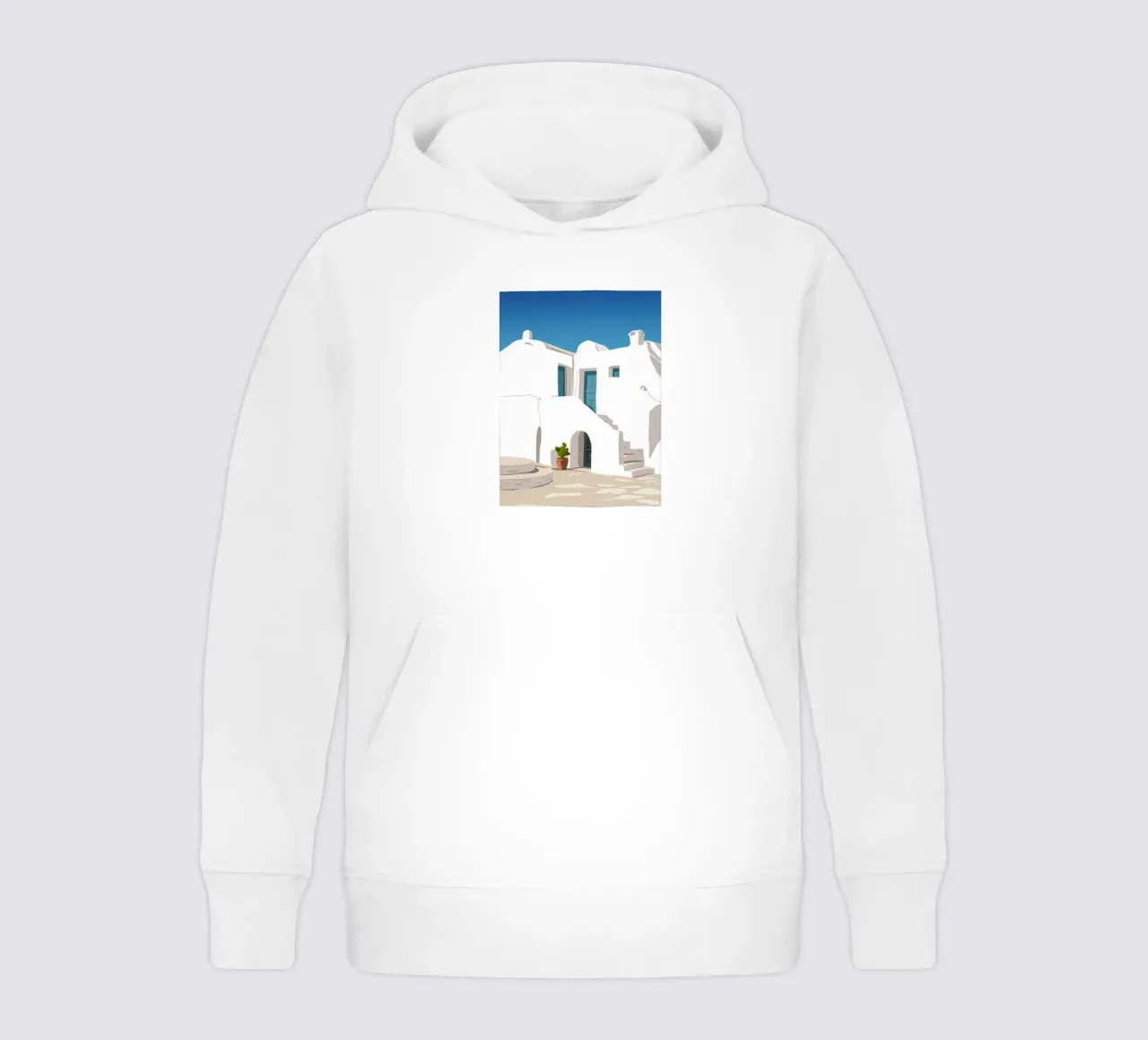 Cliffside Whitewashed Dream kids hoodie by Prism Ritual