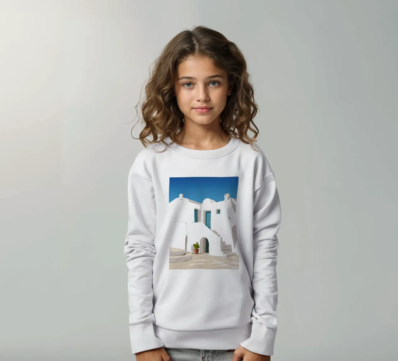 Cliffside Whitewashed Dream kids sweatshirt by Prism Ritual