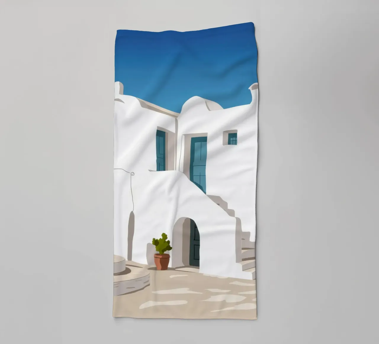 Cliffside Whitewashed Dream towel by Prism Ritual
