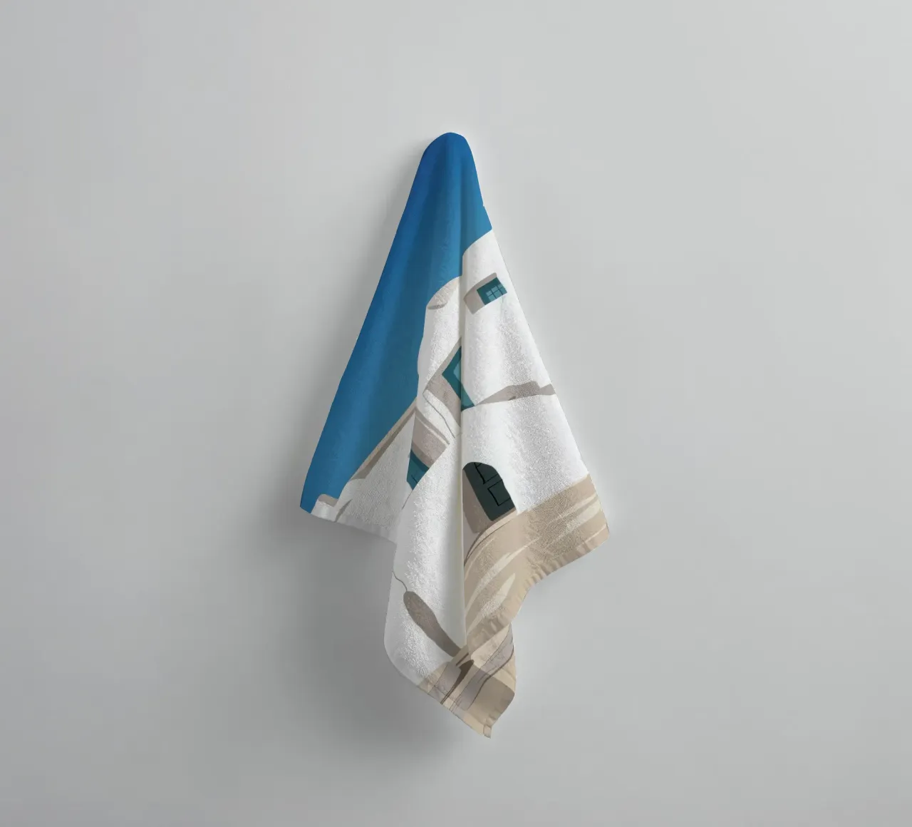Cliffside Whitewashed Dream towel by Prism Ritual