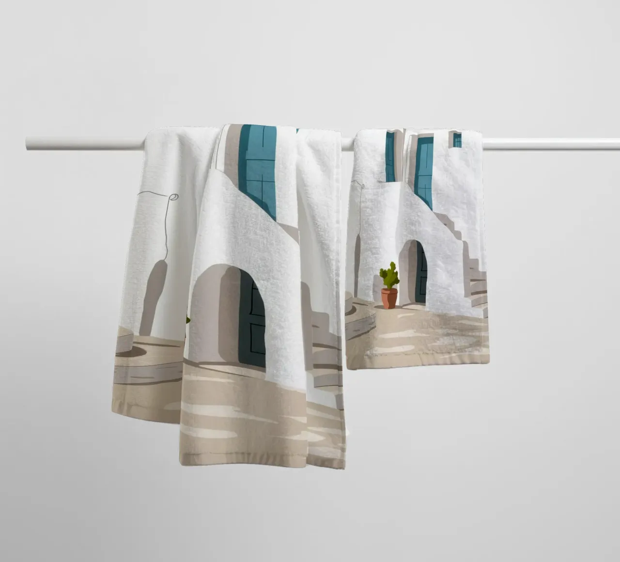Cliffside Whitewashed Dream towel by Prism Ritual