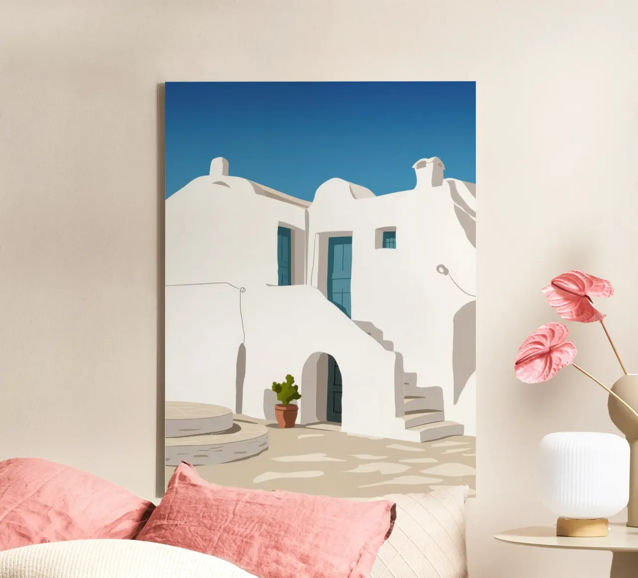Cliffside Whitewashed Dream canvas by Prism Ritual