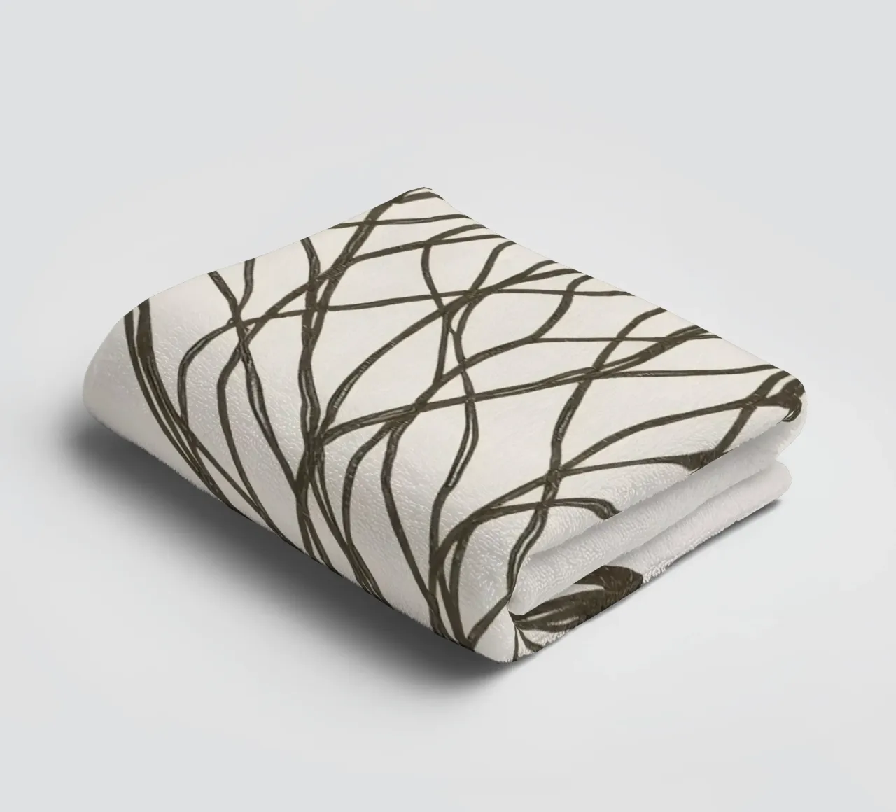 Detailed heart illustration with intertwining lines towel by DesignDoodle