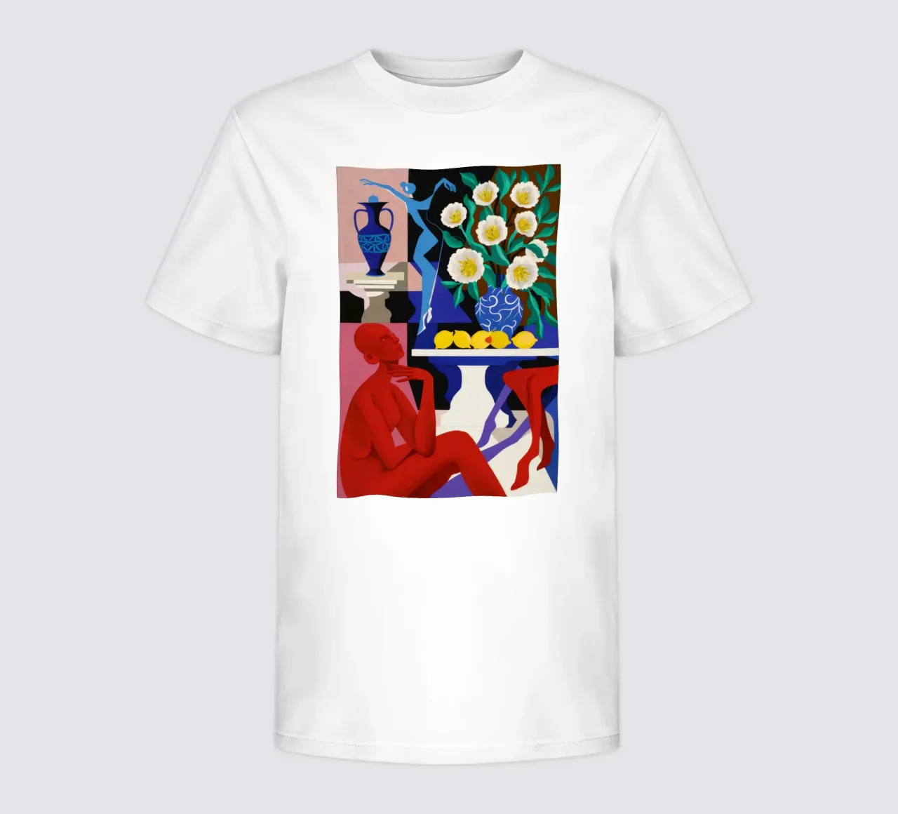 Rotes Zimmer, blaue Vase Kinder T-Shirt von Flock Reverie