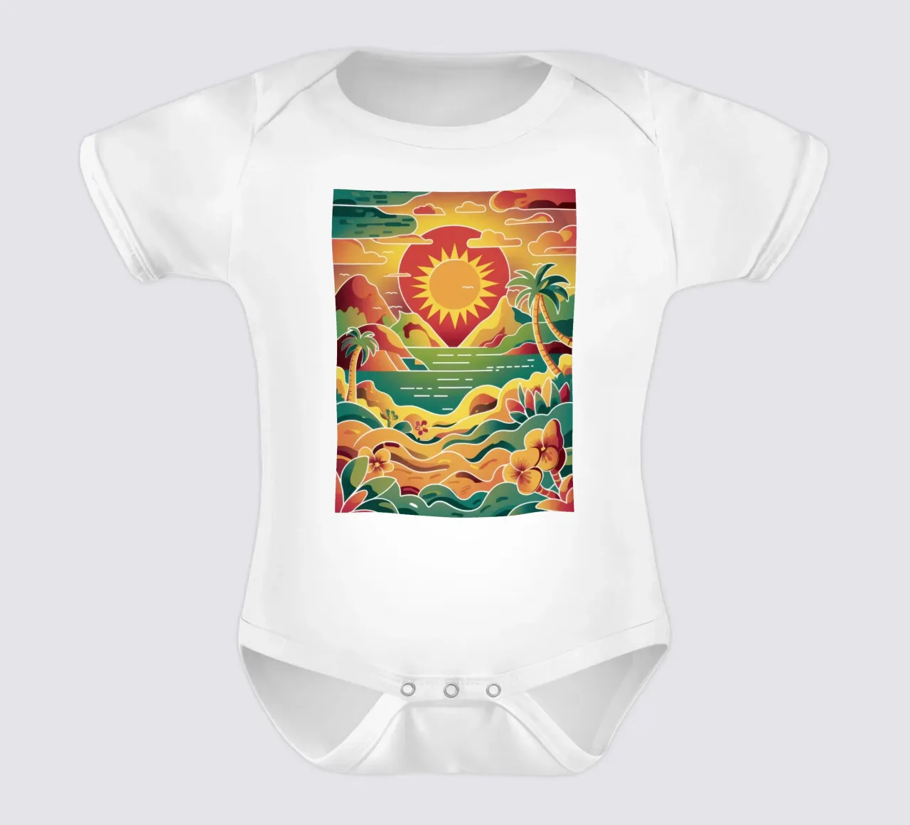 Tramonto Cuore Orizzonte body neonato maniche corte da Bring Haven