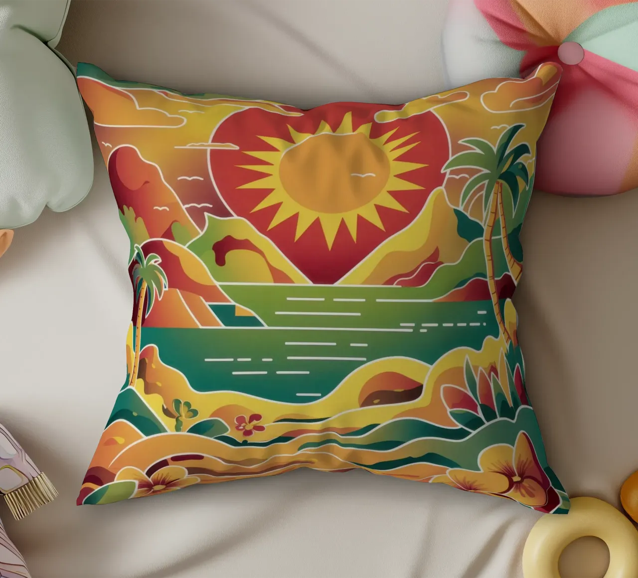 Tramonto Cuore Orizzonte cuscino da Bring Haven