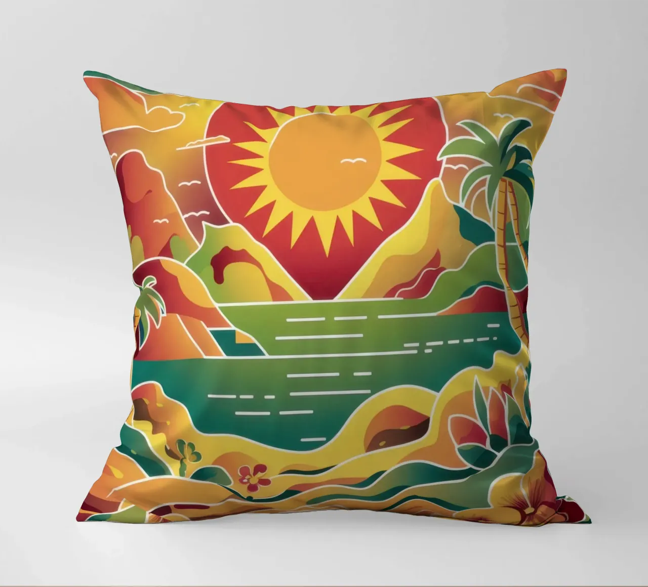 Tramonto Cuore Orizzonte cuscino da Bring Haven
